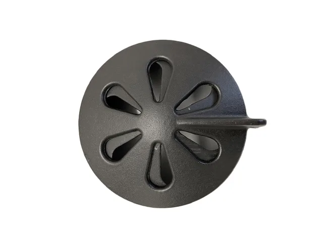 Cast iron grill vent cover for Kamado grill