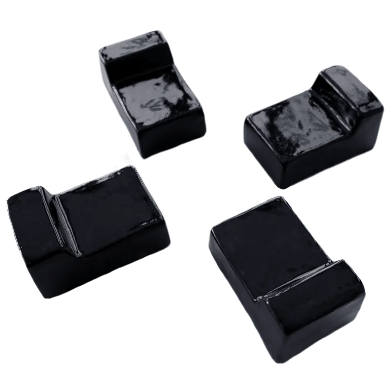 Set of four black ceramic feet for Kamado grill