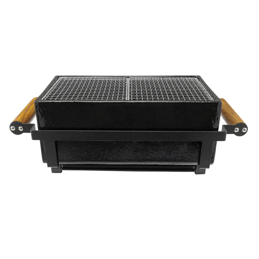 Kamado Sumo Hibachi grill with wooden handles