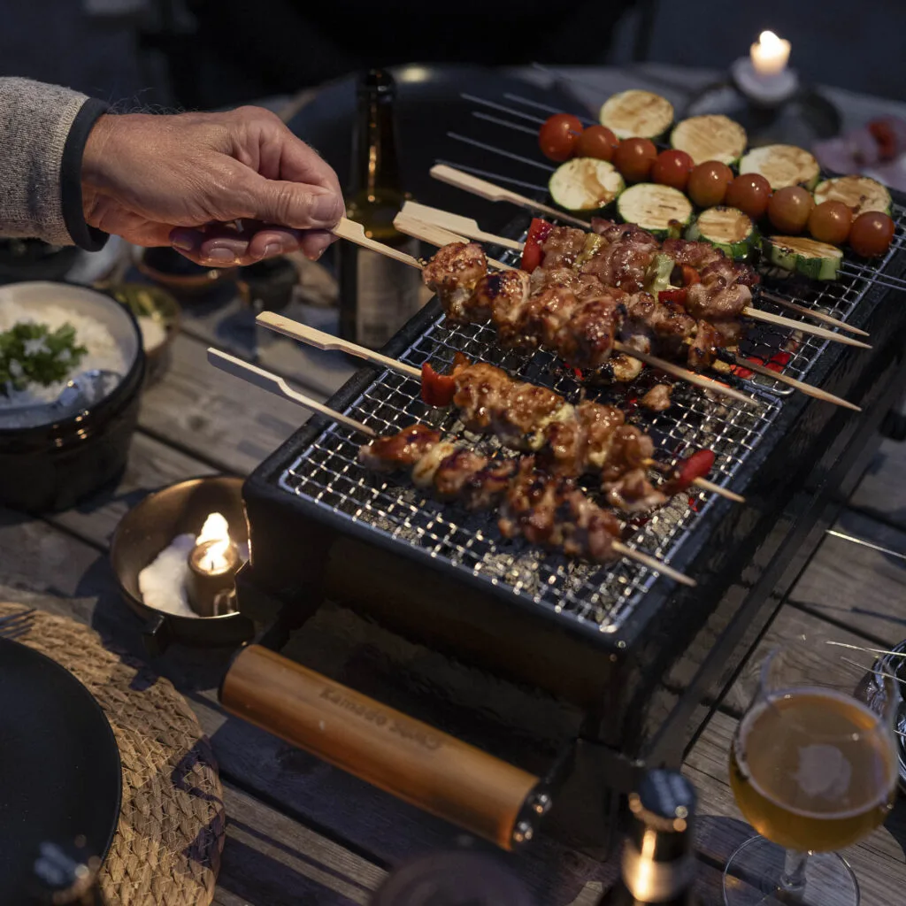 Brochetas de bambú