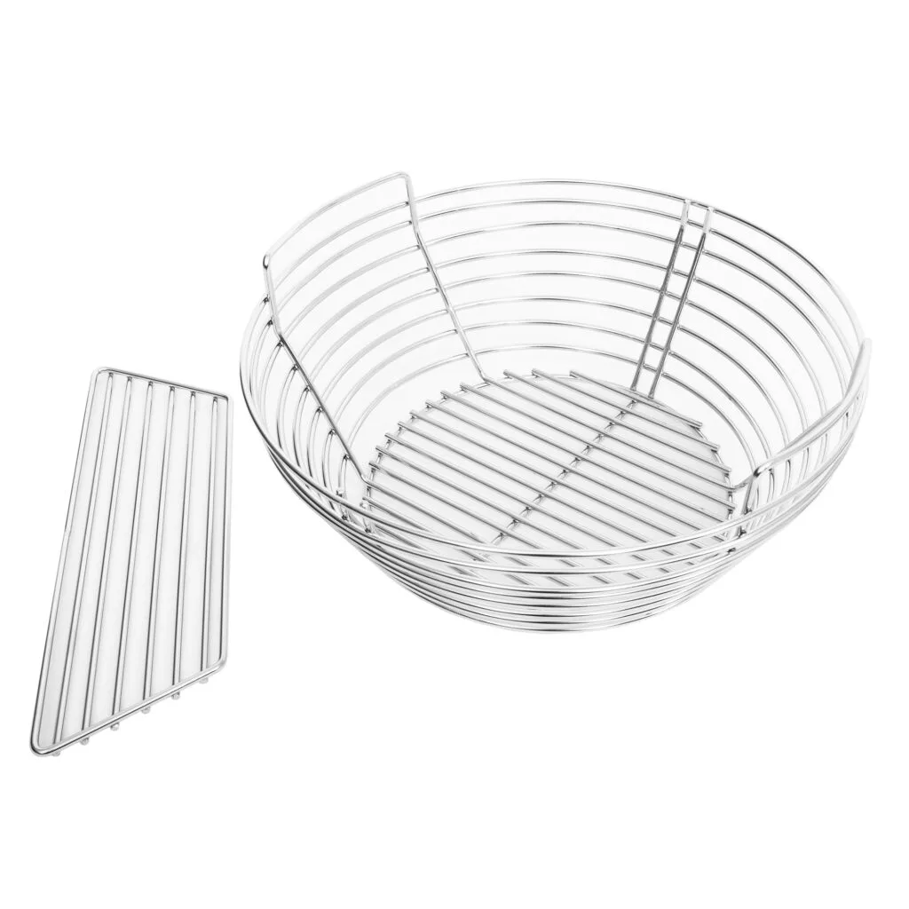 Stainless steel charcoal basket for grilling