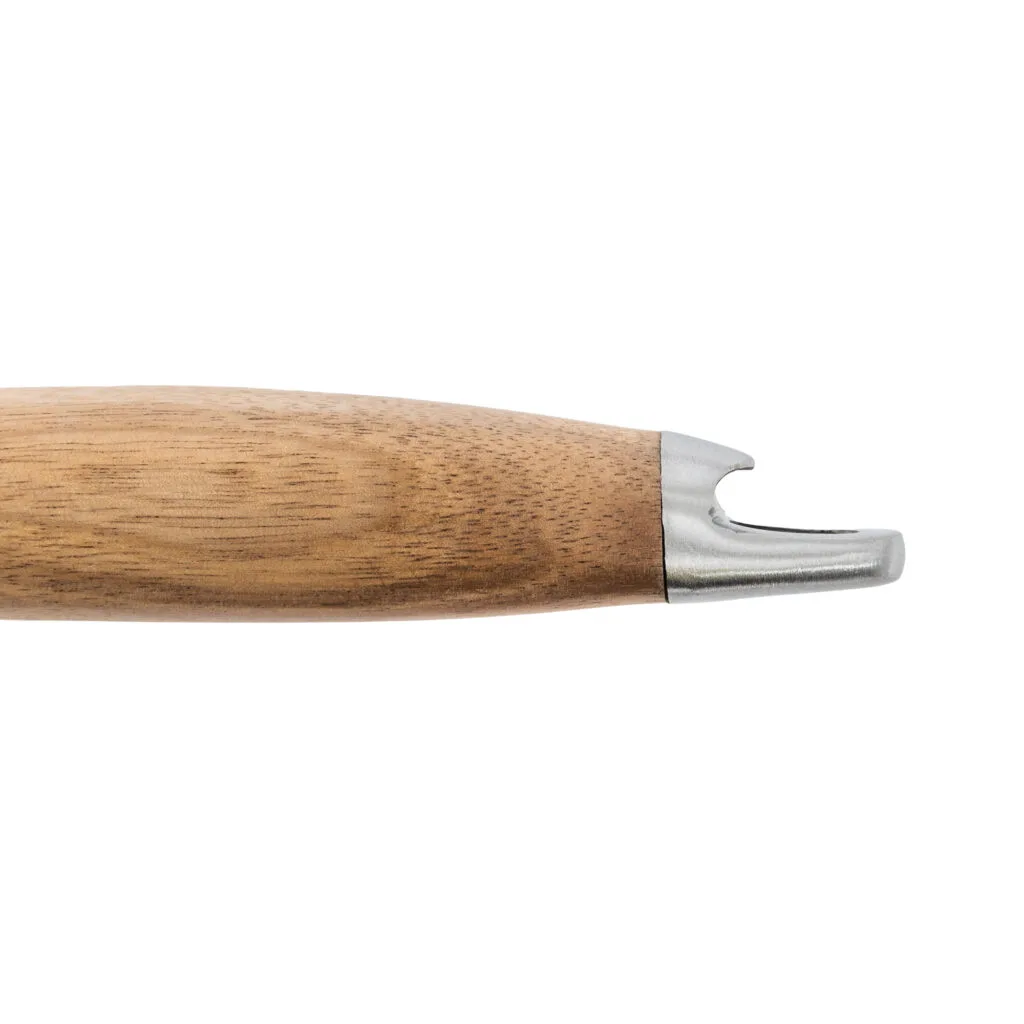 Wooden handle grill spatula with stainless steel head