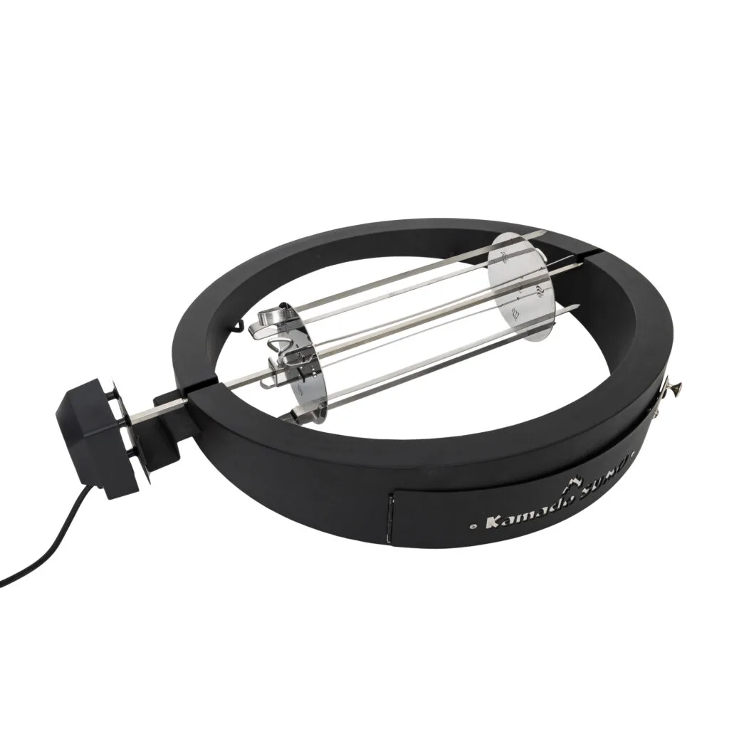 Kamado Sumo rotisserie skewers for grilling