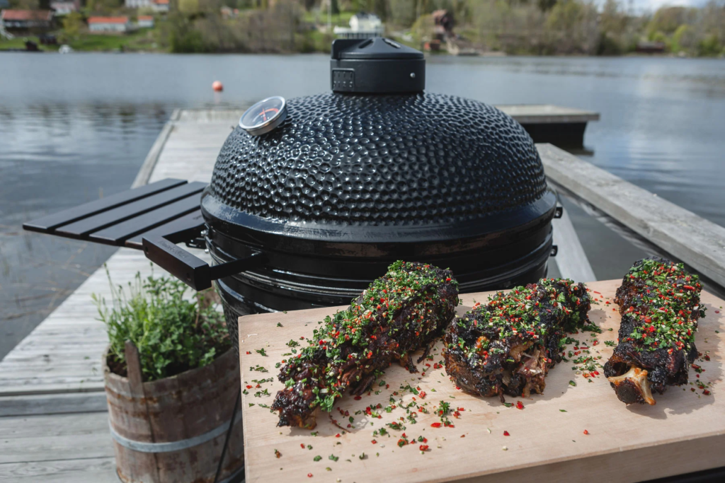 Give steak two kinds of heat